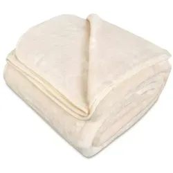 Wohndecke Cashmere-Feeling Kuscheldecke super weich & flauschig – Fleecedecke, Gräfenstayn, dicke & warme Sofadecke, Wohndecke & Tagesdecke - Überwurf Sofa, Couch beige 180 cm x 220 cm
