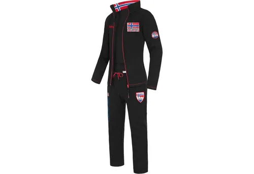 Nebulus Herren Fleece Jogginganzug Mangony, schwarz, XXXL - Bequemer Fleece Jogginganzug aus 100% Polyester, ideal für Freizeit und Sport. Der gerade Schnitt bietet Bewegungsfreiheit, während der Gummibund einen sicheren Sitz gewährleistet. Pflegeleicht und langlebig, perfekt für aktive Tage.