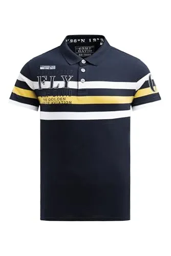 CAMP DAVID Poloshirt blau L (52/54) von CAMP DAVID