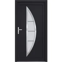 vidaXL Haustür Anthrazit 108x200 cm PVC - Elegante Sicherheit - Haustür aus langlebigem PVC mit 5-Punkt-Pilzkopfverriegelung für mehr Sicherheit. Ideal für einen stilvollen Eingangsbereich und einfache Montage.