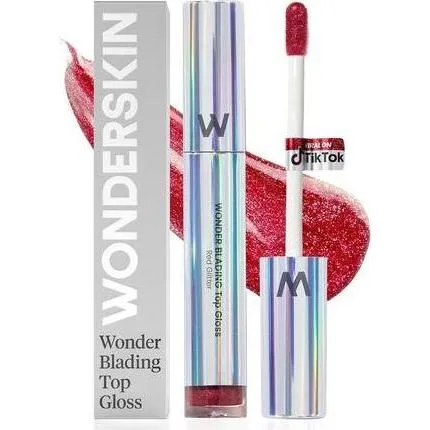 Wonderskin - Wonder Blading Top Gloss Red Glitter (Red Glitter) (WS-TP-GLR)