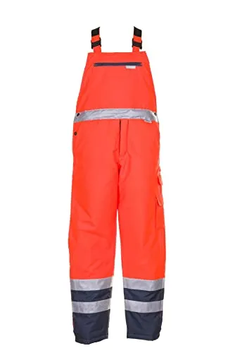 Latzhose 2086 in Warnorange und Marineblau, Größe 3XL in orange von Planam