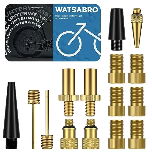 WATSABRO Fahrradventil Adapter Set, Fahrrad Adapter Französisch Ventil, Auto Ventil Adapte, Luftpumpe, Kompressor Ventil Adapter