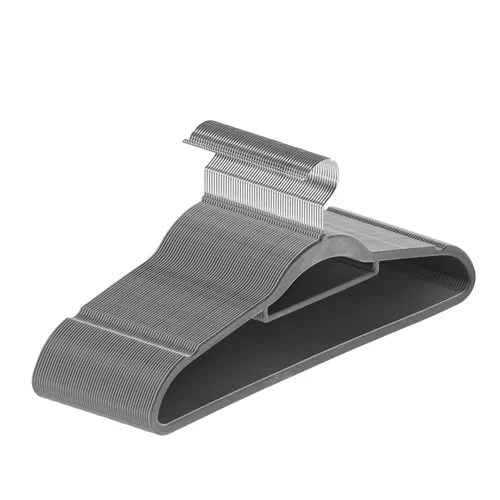 Juskys Kleiderbügel Set (50-tlg), rutschfest und drehbar in grau von Juskys