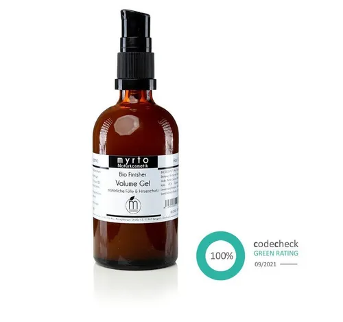 myrto Naturkosmetik Haargel Bio Finisher Volume Gel - Hitzeschutz & mehr Volumen, Bio Volumen-Gel, Hitzeschutz, Haarvolumen, Haargel