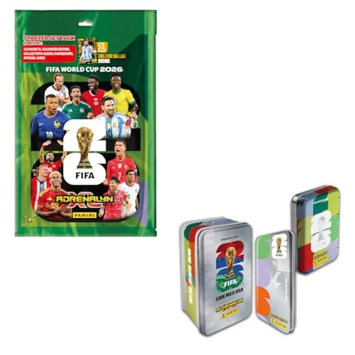 Panini FIFA World Cup 2026™ Adrenalyn XL™ Sammelkarten Schnupper-Bundle - Entdecke die offizielle FIFA WORLD CUP 2026 Adrenalyn XL Kollektion mit 630 Karten! Ideal für Sammler und Fußballfans, bietet das Bundle spannende Limited Editions und ein einzigartiges Spielerlebnis.