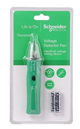 Schneider Electric Thorsman kontaktloser Spannungsprüfer, Kategorie 3, inklusive Batterien, 1kV, grün, Artikelnummer IMT23209