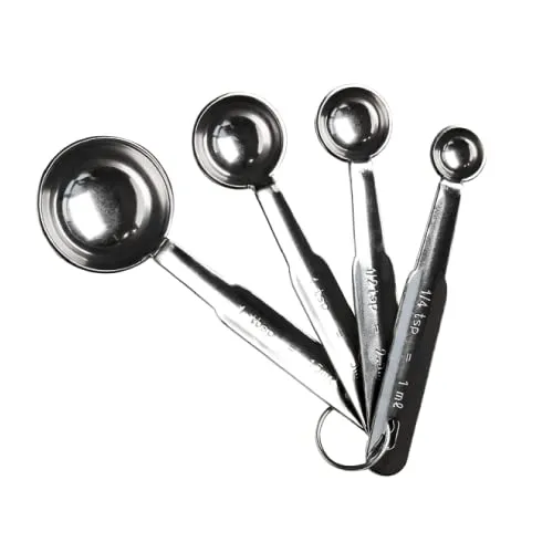 de Buyer - Set aus 4 Messlöffeln 1/2,5/5/15 ml - 4827.01, Silber