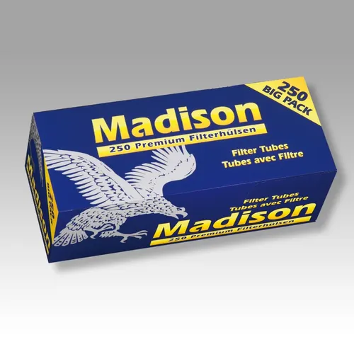 Madison Hülsen Filterhülsen Zigarettenhülsen Original (4x250 Hülsen)
