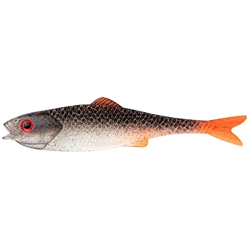 LMAB Finesse Filet 7 cm, 11 cm, 15 cm - Gummifisch Dropshot Angelköder - Gummiköder für: Hecht, Barsch & Zander - Hechtköder Barschköder Zanderköder - Kunstköder (7 cm, Roach)