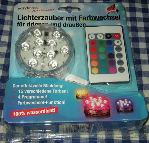 Lichterzauber Farbwechsel LED Licht drinnen draußen wasserdicht Fernbedienung