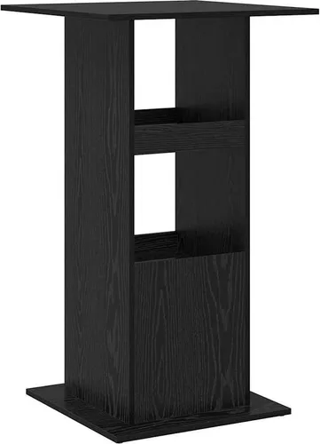 vidaXL Bartisch Schwarze Eiche 60 x 60 x 100 cm - Moderner Esstisch aus Holzwerkstoff mit zusätzlichem Regal für Barutensilien, perfekt für urbane Wohnungen und gesellige Zusammenkünfte.