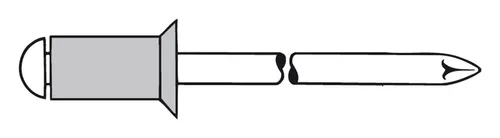 Gesipa Blindnieten Aluminium Standard Senkkopf 4 x 16 mm - VPE: 500 Stück - Blindniete für zuverlässige Verbindungen, rostfrei und ideal für den Innen- und Außenbereich.