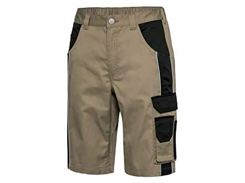 Powerfix Profi Herren Arbeitshose Arbeitsbermudas Kurze Hose Bermuda Beige 48