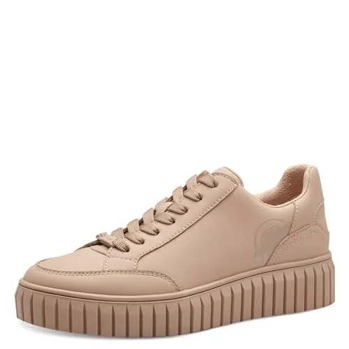 s.Oliver Damen Sneaker flach Low Top Vegan, Beige (Powder) von s.Oliver