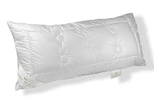 Abolengo de Alpaca Alpaka Kopfkissen mit feinstem Baby Alpaka versteppt 40x80cm, weich (Füllung: Bio Daune/Federn)