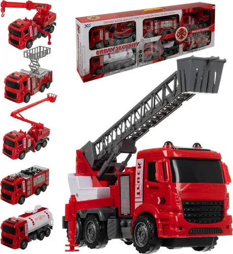 Reibungsgetriebenes Feuerwehrautos 6 Spielzeugautos Feuerwehr für Kinder 24631