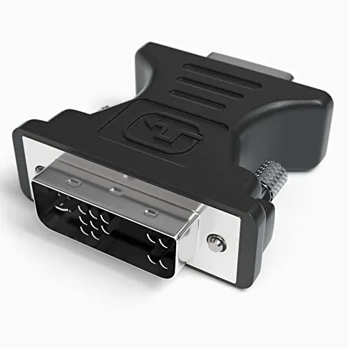 JAMEGA – DVI-A 12+5 auf VGA Adapter | DVI zu VGA Konverter Full HD 1080p 12+5 DVI Stecker zu VGA Buchse Single-Link Digital auf Analog für PC, Grafikkarten, Gaming, Laptop, Netbook, Monitore, Beamer