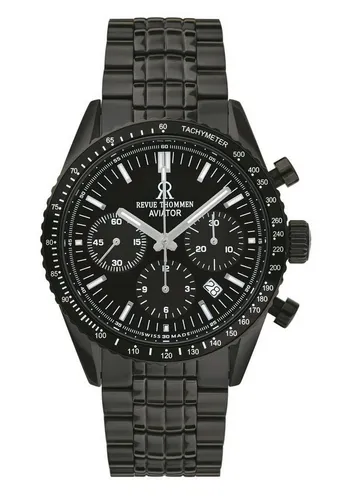 REVUE THOMMEN Aviator AUTOMATIK Herren-Chronograph - Armbanduhren: Eleganter Herren-Chronograph mit Schweizer Uhrwerk, Saphirglas und 50 m Wasserdichtigkeit - perfekt für stilbewusste Männer.