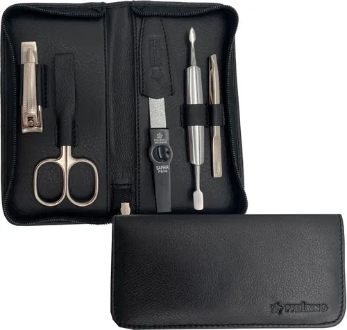PFEILRING Maniküre-Etui, 5 tlg., Nappaleder
