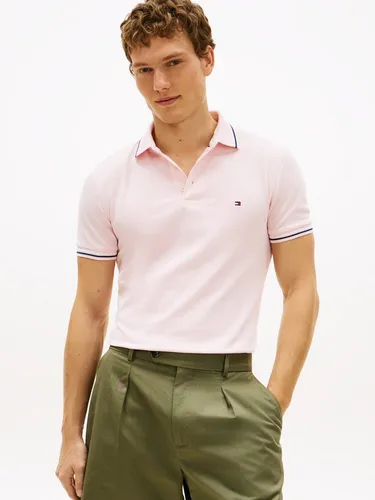 Tommy Hilfiger Herren Poloshirt MW0MW39993 S/S Polo, Pink, S - Stylisches Herren Poloshirt von Tommy Hilfiger, ideal für den Alltag. Aus hochwertiger Baumwolle gefertigt, bietet es Komfort und eine perfekte Passform.