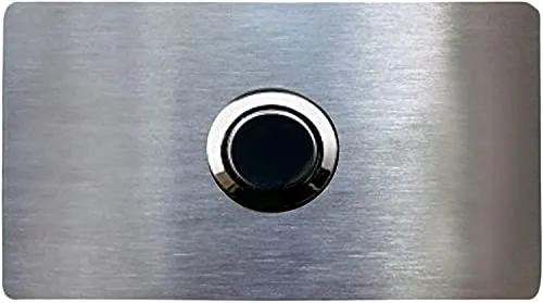 TronicXL Design V2A Edelstahl Klingelplatte - Made in Germany - Rechteck Unterputz Klingel Schild - Haus Türklingel Klingelknopf Klingelschild Doorbell Plate Stainless Steel Button