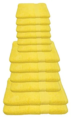 Julie Julsen 12-tlg. Handtuchset – 2 Badetücher, 4 Handtücher, 6 Gästetücher - Hochwertiges Handtuchset aus 100% Baumwolle in Hotel-Qualität. 500-550 g/m², saugfähig und formstabil. Waschbar bis 60 °C, trocknergeeignet und bügelfrei. Ideal für den täglichen Gebrauch.