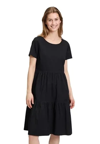 Vera Mont Damen Sommerkleid mit Stufen Schwarz, Größe 38 in schwarz von Vera Mont