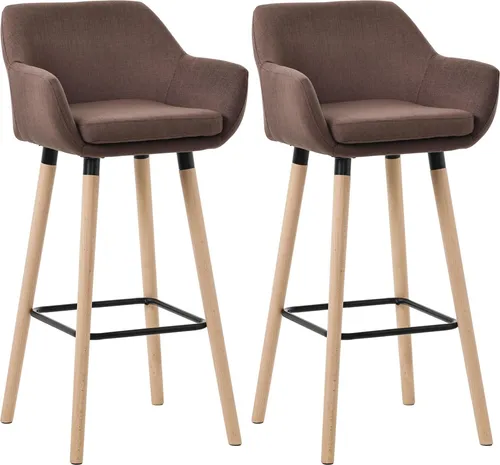 Deluke Barhocker Set, Braun, Stoff, 51x101x50 cm