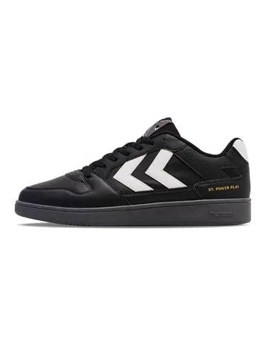 Hummel St. Power Play Sneaker - Sportliche Hallenschuhe in Schwarz/Weiß, Größe 40 EU - Hallenschuhe mit veganem Obermaterial und skandinavischem Design, ideal für Tennis und Freizeit. Der ST Power Play kombiniert Funktionalität mit Stil und ist ein echter Klassiker.