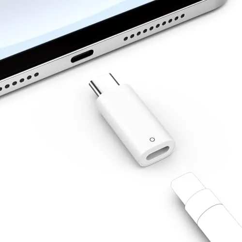 MoKo USB-C-auf-iPencil-Ladeadapter, kompatibel mit Apple Pencil 1. Generation, Apple-Pencil-Adapter für iPad 10. Generation, USB-C-auf-iPencil-Adapter zum Laden, Bluetooth-Kopplung