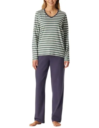 Schiesser Damen Schlafanzug Set lang aus weicher Baumwolle - Schlafanzüge für Damen aus hochwertiger, atmungsaktiver Baumwolle für optimalen Komfort und erholsame Nächte.