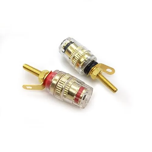 WANGCL Lautsprecher-Bananensteckerklemme, Bananenklemme, Bananenklemme für Audio-Kristall-Bindungssäule, Lautsprecher-Terminal, 2 Stück
