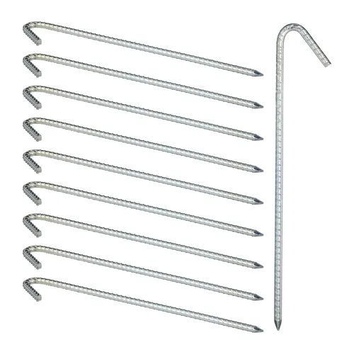 XL Bodenanker Zeltanker 39 cm - Verzinkter Campinganker - Erdanker, 39 cm hoch, verzinkt für hohe Korrosionsbeständigkeit, ideal für sicheres Befestigen von Zelten und Planen im Freien.