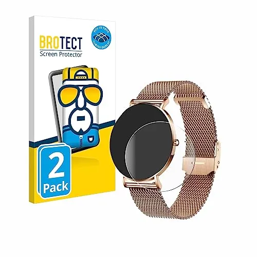 BROTECT 2 Stück Full-Cover Schutzfolie für Xcoast X-Watch Siona 2 Full-Screen Displayschutz-Folie [3D Curved, Anti-Fingerprint, Kristall-Klar]