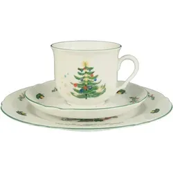 Seltmann Weiden Kaffeegedeck Marie Luise Weihnachten, 3-teilig - Kaffeeservice aus dekoriertem Hartporzellan, spülmaschinen- und mikrowellengeeignet, ideal für festliche Anlässe. Made in Germany mit umweltfreundlicher Produktion.