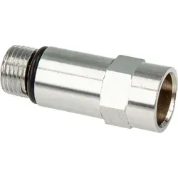 tecuro Adapter für Sanitärschlauch Anschlussrohr mit Innengewinde M10x1 auf Außengewinde M11x1, MS-verchromt