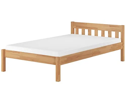 Erst-Holz®Massivholzbett Echtholzbett Holzbett 120x220 Buche Zubehör wählbar V-60.83-12-220Rollrost und Matratze inkl.