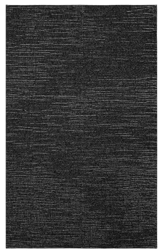 TESSO LIVING In- & Outdoor Teppich – 120 x 160 cm Grau – Wetterfest & rutschfest, UV-beständiger Kurzflorteppich – Ideal für Balkon, Terrasse, Küche & Camping