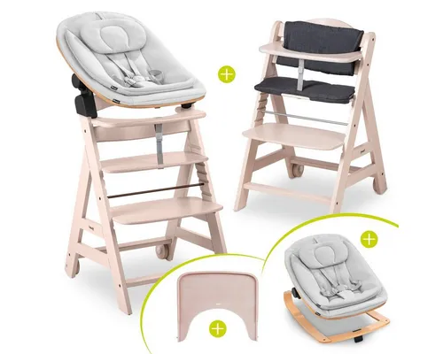 Hauck Hochstuhl Beta Plus Whitewashed Newbornset Eco