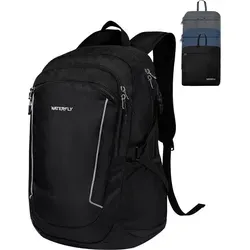 Faltbarer Wanderrucksack 28L - Leicht und Schwarz für Trekking - Rucksäcke für Erwachsene, ideal für Outdoor-Aktivitäten mit einem kompakten Design, das sich leicht verstauen lässt.