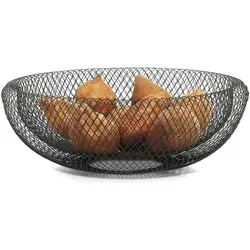 Philippi Mesh XL Schale, Ø 40 cm - Sonstige Tischdekoration: Stilvolle Mesh XL Schale aus Stahldraht, vereint schweres Design mit leichter Struktur für einen modernen Akzent in jedem Raum.
