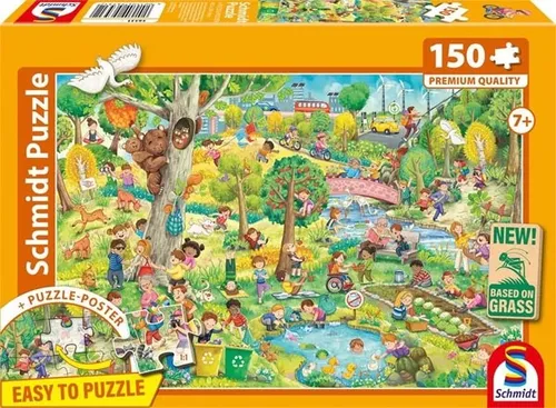 Schmidt Spiele Puzzle-Poster Spiel, Spaß u. Umweltschutz 150 Teile Kinderpuzzle