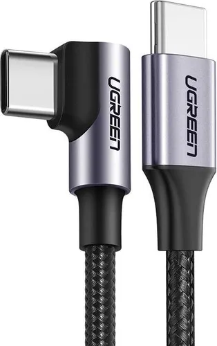 Ugreen Usb-C zu Usb-C Kabel Us255, 3M, 60W, abgewinkelt (Schwarz)