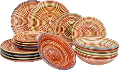 Cookinglife Geschirrset - Rhythm & Lines - 18-teilig / 6 Personen