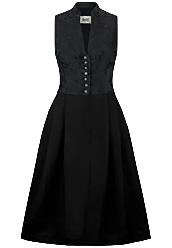 Stockerpoint Damen Lauryin Midi Dirndl, schwarz, 50 in schwarz von Stockerpoint