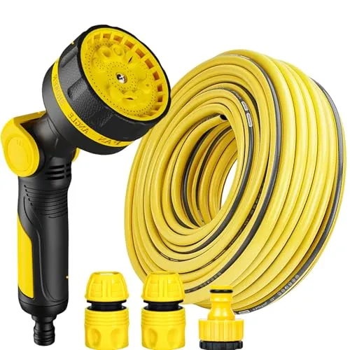 Comfort Schlauch 13 mm (1/2 Zoll), 10m,20m,30m knickfrei, Garden Hose SchlauchGartenschlauch,Schlauch Kreuzgewebe,mit Anschlüsse aus von 3/4 Zoll und 1/2 Zoll, 10-Funktions-Spray (30M/30 Meter)