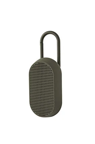 Lexon MINO T Bluetooth-Lautsprecher mit Karabiner (Khaki) in grün von Lexon