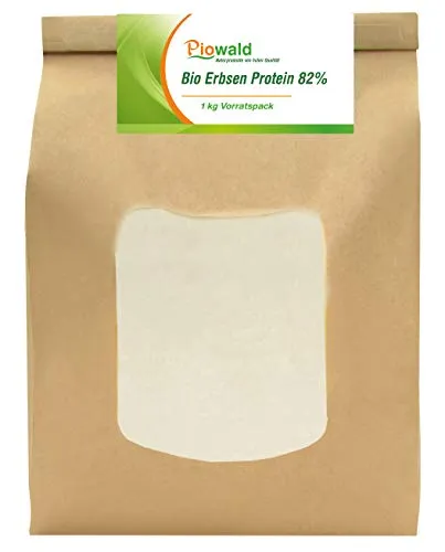 BIO Erbsenprotein 82% - Isolat - 1 kg Pulver Vorratspack - Erbsenproteine - Hochwertiges 82% Proteinpulver, ideal für Veganer und Sportler, unterstützt Muskelaufbau und -erhalt.