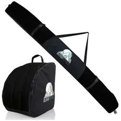 Rawstyle Skitasche Kombi-Set 160cm, wasserdicht und robust - Skitasche und Ski-Schuh-Tasche Set aus starkem, wasserdichtem Cordura-Gewebe, ideal für Wintersportler. Erhältlich in 160cm und 180cm, mit stabilen Reißverschlüssen und Tragegriff für einfache Handhabung.